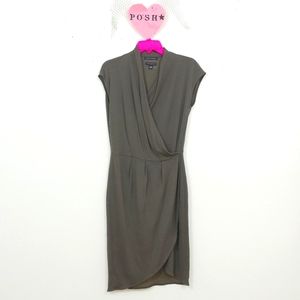 Banana Republic Olive Green Wrap Front Dress